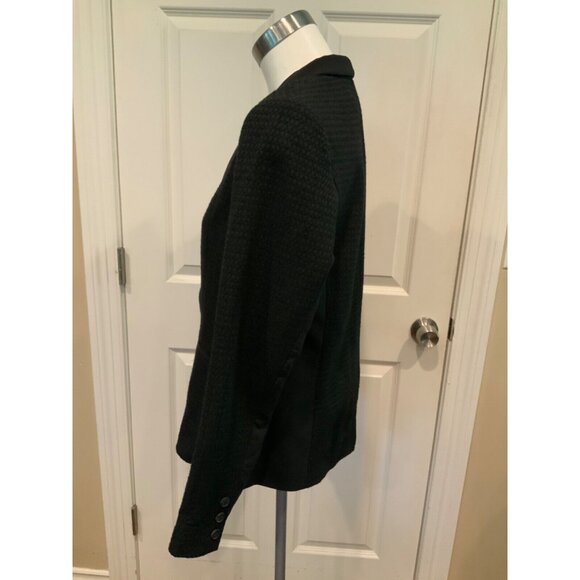 Vince Black Windowpane Textured Blazer, Size 8 - Picture 4 of 8